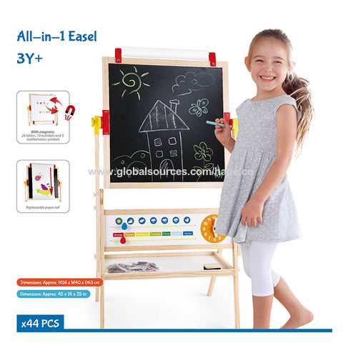 Wood Designs Double Adjustable Easel with Markerboard
