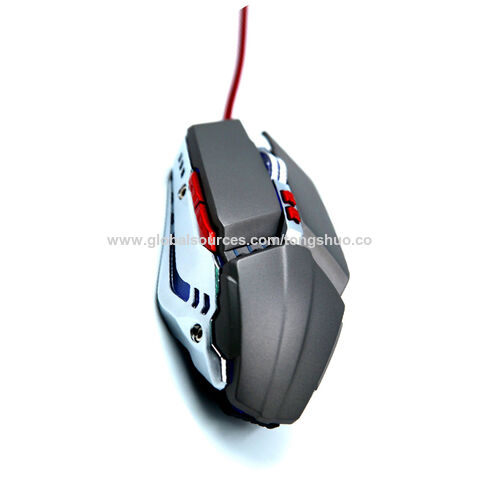 Souris Gaming USB Optique 3200 DPI 7 Boutons avec Plaque Métallique et Lumière Respirante - Prix Compétitif