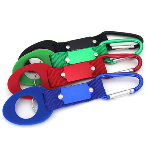 Durable Silicone Water Bottle Holder Clip Hook Carrier with Carabiner  attachment