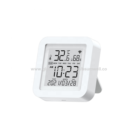 China Tuya Digital Thermometer Hygrometer LCD Display Wifi Temperature ...