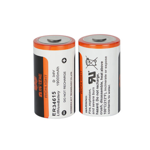 Buy Wholesale China Richlight Er34615 34615 3.6v Lithium Battery D