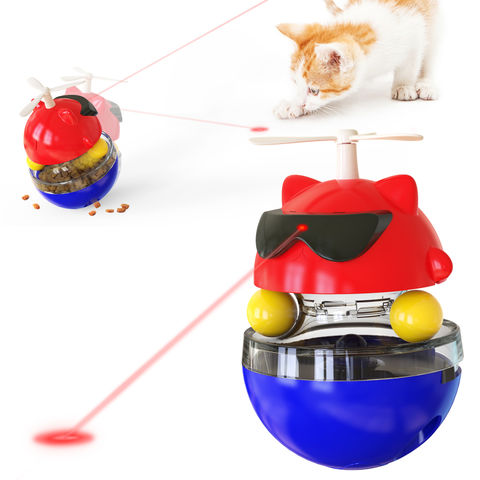 Automatic Tumbler Interactive Toy Cat Puzzle Feeder,Treat Dispensing Cat  Toy