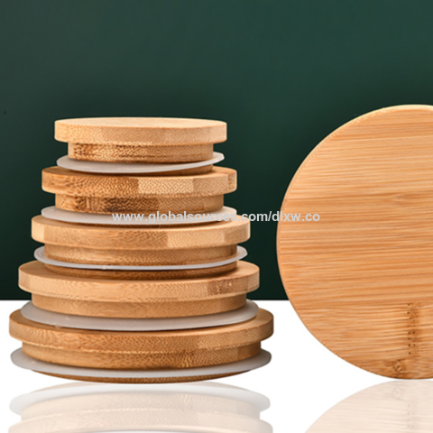 Buy Wholesale China Pack Of Bamboo Cup Cover Wooden Cup Lid Coffee