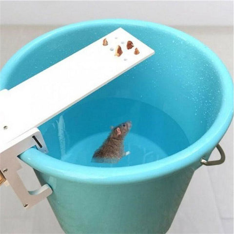 Wooden Mouse Trap Seesaw Bucket Household Rat Rodent Humane Pest Control Catcher 