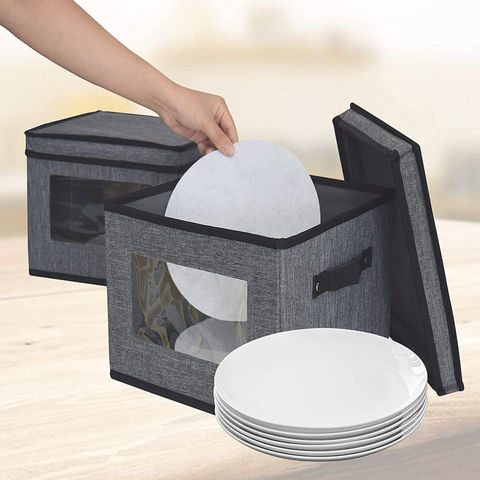 Besteckaufbewahrungsbox mit Deckel und Uhrenablage - Geschirr-Aufbewahrungsbox for sale at factory direct price