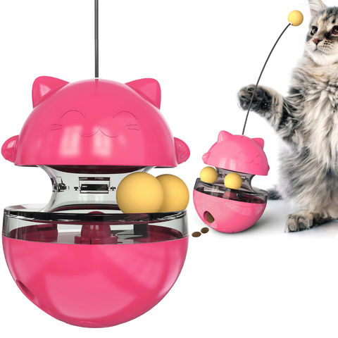 Cat Puzzle Feeder Toy Slow Food Dispenser with Funny Balls Cats