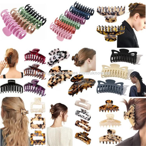 12 Pack Large Hair Claw Clips For Woman,non-slip Matte Banana Clips,strong  Hold Jaw Clip,hair Clamps - Buy China Wholesale Fashion Hair Accessory Large  Hair $1.5