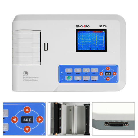 CONTEC Handheld Portable ECG Machine 12 lead 3/6/12 Channel  electrocardiograph Printer & Software
