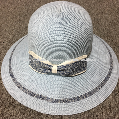 Natural Wheat Straw Flap Top Boater Hat 