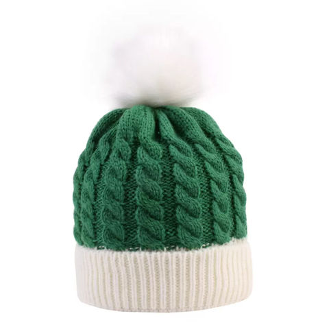 Children Kids Boy Girl Warm Winter Knitted Bobble Hat Woolen Beanie Cap Ear XMAS