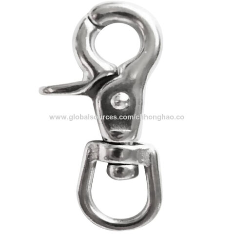Marine Stainless Steel Trigger Swivel Clip Dog Leashes Key Chain Snap Hook 