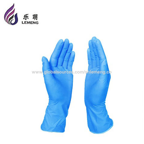 china blue nitrile gloves