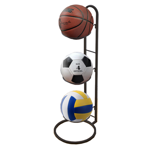 3 Tier Basketball Rack Storage Cart Rolling Hold 12 Ball Sport Volleyball Soccer 