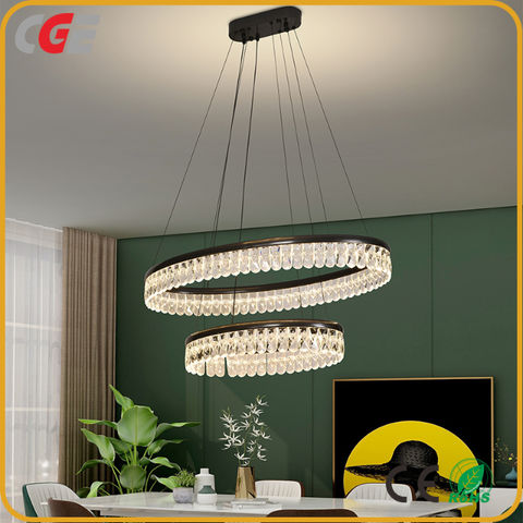 Crystal Chandelier Golden Modern Light, Crystal Chandelier Living Room Lamp
