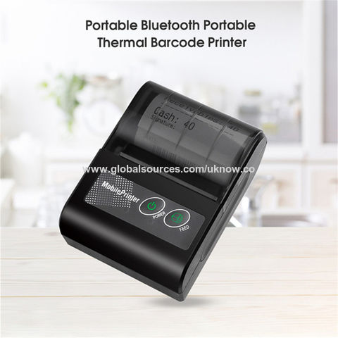Mini-imprimante thermique d'étiquettes portables 57mm, papier autocollant  sans encre, Bluetooth, pour téléphone Portable