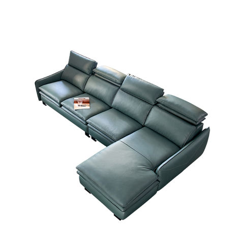 Chaise Corner Sofa Livingroom Furniture, Genuine Leather Corner Sofa Bed