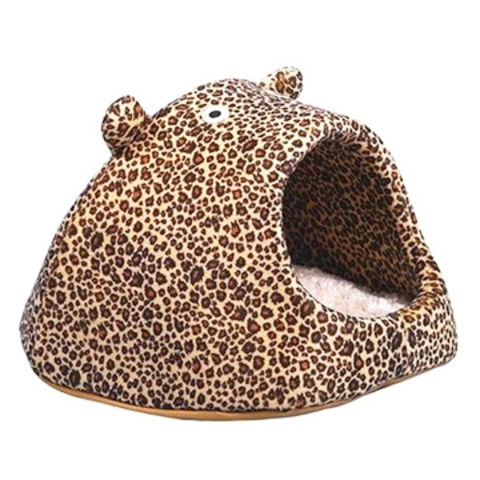leopard print cat bed