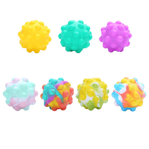 A+B 3D Fidget Ball Push Bubble 3D Anti-Compression Ball Adult Children Silicone Decompression Toy Gift Anxiety Relief fingertip Toy Early Education Brain Development Toy A+B YEAHPY Pop Ball 
