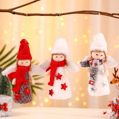 6PCs/set Lovely Mini Santa Claus Hanging Ornament Festival Christmas Tree Decor