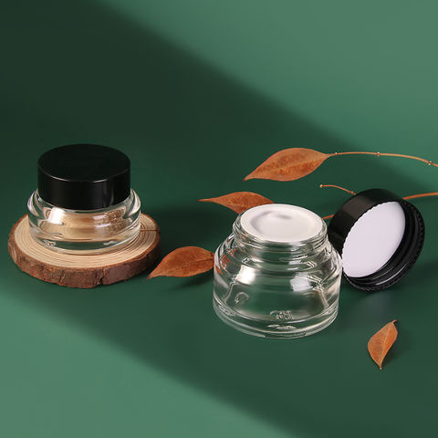 Clear Glass Ointment Jars & Caps