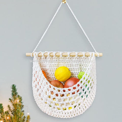 PDF Pattern Crochet basket Easy crochet pattern Hanging frui - Inspire  Uplift