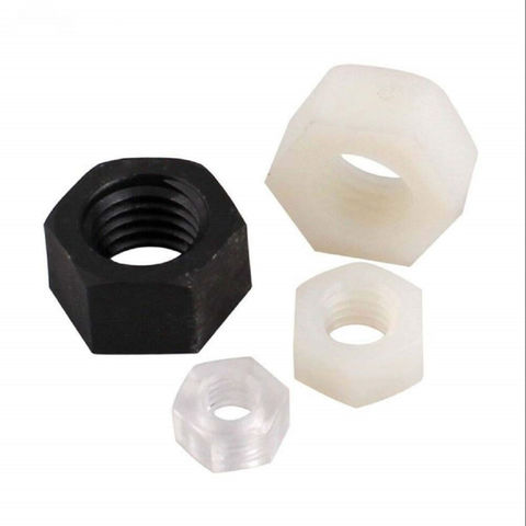White Plastic Nut Nylon Hexagonal Hex Full Nuts M2 M2.5 M3 M4 M5 M6 M8 M10~M20 