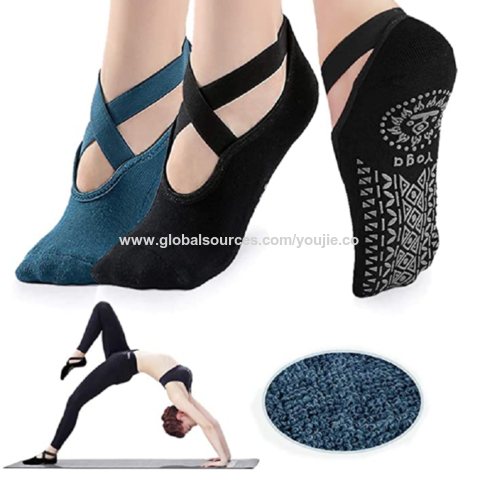 High Quality Women Yoga Socks Non Slip Pilates Massage Grip Exercise Gym Fitness