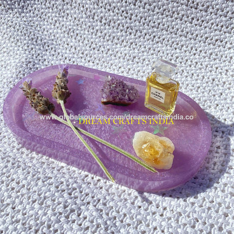 New Arrival Purple Vanity Tray Factory Pearl Resin 7x3 7 Customized Trinket Trays Perfume Dish India On Globalsources Com - Home Decor Vanity Tray