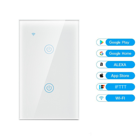 EU WiFi 8 Gang Touch Light Smart Wall Switch, Tuya Smart Life APP