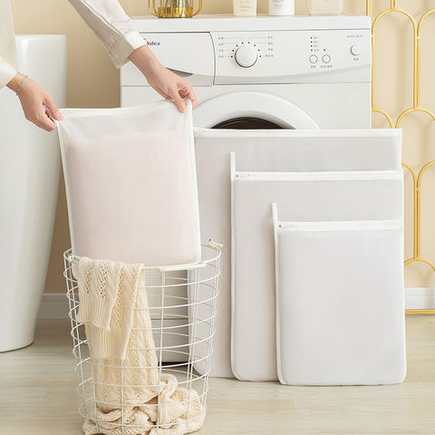 5 Set Mesh Laundry Washing Bag with Zip Lock Polyester Delicates Langerie Bra 