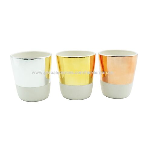 New arrived 400ml glass candle vessels yellow glass jars for candle making