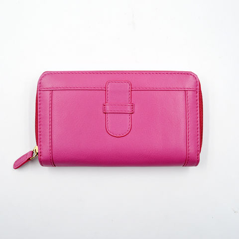 hot pink designer wallet