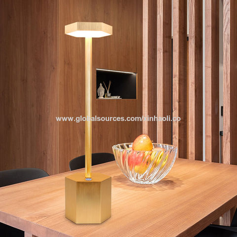 Lámpara de mesa LED USB regulable, lámparas de mesa portátiles impermeables  IP54, inalámbrica, decoración de habitación, luz de mesita de noche para  mesa de café y oficina - AliExpress