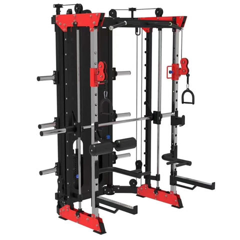 Commercial Gym Smith Machine Multi Functional Trainer With Free