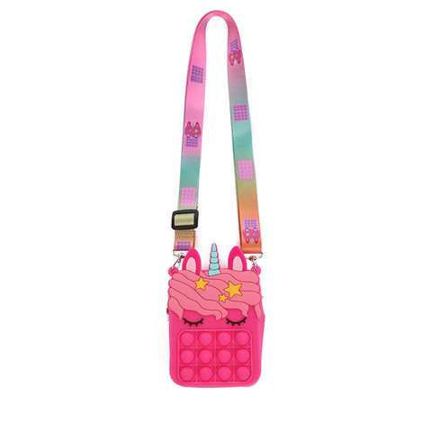 Buy Wholesale China Unicorn Pop It Bag Mini Cute Cartoon Silicone Hand Bag  Shoulder Bags Coin Purse For Girls & Unicorn Pop It Bag at USD 1.93
