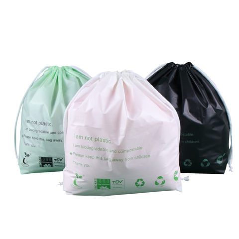 Custom large eco friendly drawstring bag Plastic Frosted Bags Packaging  poly Bag for clothes