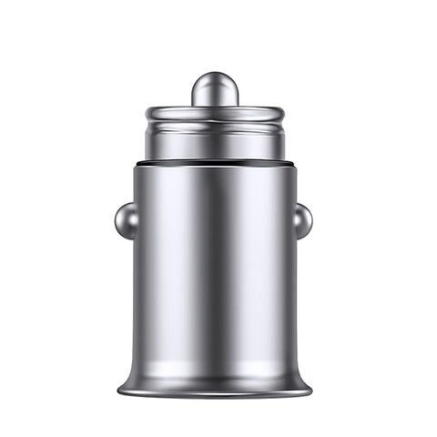 Cargador de coche, venta al por mayor, puerto USB dual QC 5V/2,4 A, cargador de teléfono de metal para coche
