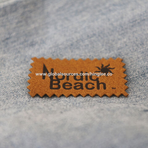 Custom Hot Stamping Logo Embossed Real Leather Labels Patches for Jeans