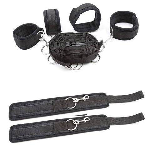 10Pcs Bed Bondage Set Collar Whip Cuffs Rope Cuffs Kit BDSM Toys Cosplay  Slave