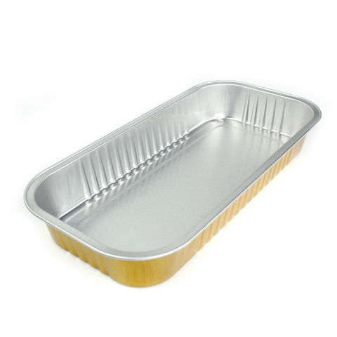 Golden Aluminum Foil Pans With Lids, Heavy Duty Foil Pan
