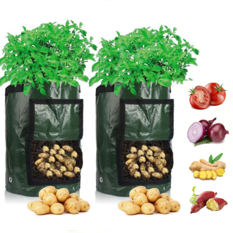 Planting Grow Bag Potato Tomato Vegetable Planter PE Bags Pot Garden Supplies UK 