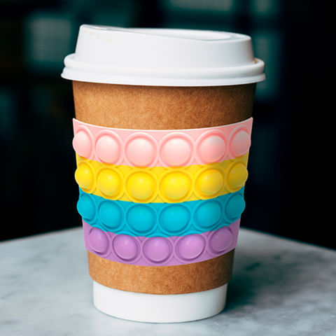 Silicone Cup Sleeve Reusable Coffee Sleeve For Hot Drink Heat