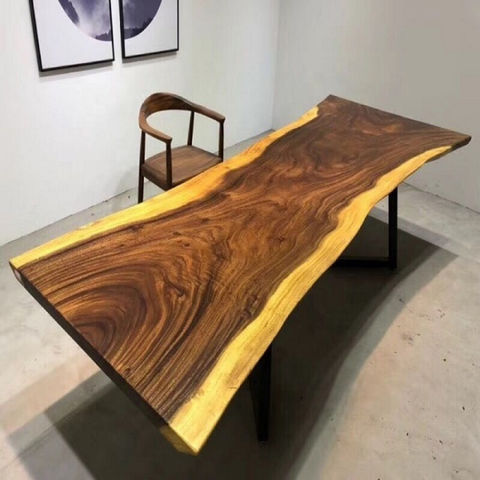 Live Edge Dining Table Top Natural Suar, Natural Wood Slab Dining Room Tables