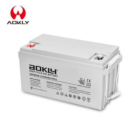 Buy Wholesale China Aokly High Quality 12v 65ah Battery Solar Agm Gel Ups Gel Lead Acid Batteries Gel Deep-cycle Battery at USD 45 | Global Sources