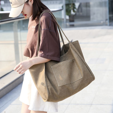 Buy Wholesale China Canvas Shoulder Tote Bag - Handbag For Grocery Shopping  Travel Work Beach Lunch & Canvas Tote Bag,handbags, Shopping Bag,beach Bags  at USD 3.5
