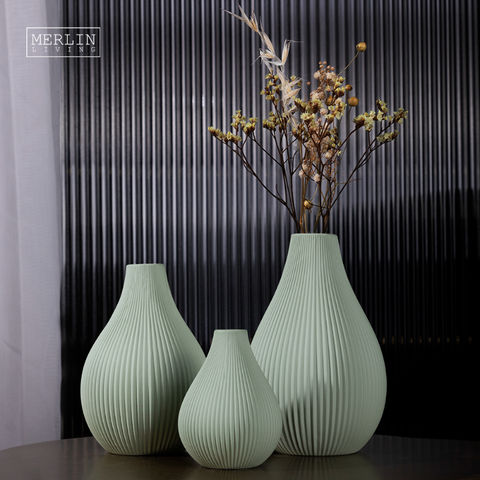 Ceramic Vase Modern Home Decor For Minimalistisch Matte Jarrones Table Decorations Color Porcelain Minimalist Stripe China On Globalsources Com - Modern Home Decor Vases