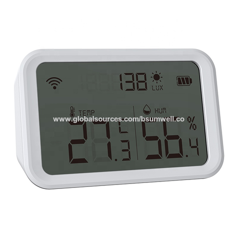 Buy Wholesale China Tuya Zigbee Lcd Display Smart Temperature Humidity  Sensor Detector Light Intensity Detection & Zigbee Temperature Humidity  Light Sensor at USD 14.89