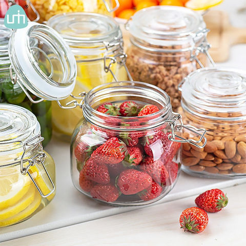 Buy Wholesale China Airtight Glass Storage Cookie Jar For  Flour,pasta,candy,snacks & More, Glass Organization Canisters & Storage Jar  at USD 1.05
