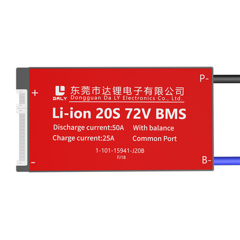 Lifepo4 Battery Management System with Balanced Charge 20S BMS 72V 50A li-ion 