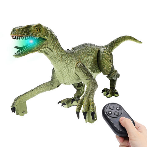 Dinosaure Télécommandé Vélociraptor Jouet Électrique LED Lumineux
